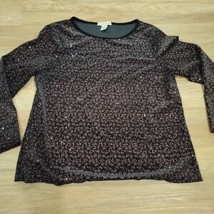 Notions Black and Pink Women's Top